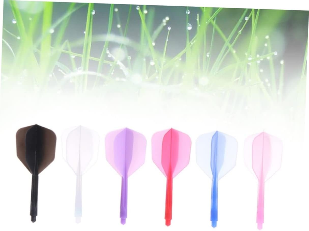 6Pcs Transparent Dart Flights Wings Fine Thread Accessories for Sports Red Black... - Image 3