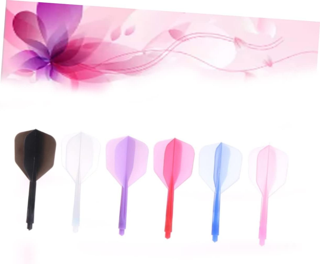 6Pcs Transparent Dart Flights Wings Fine Thread Accessories for Sports Red Black... - Image 8