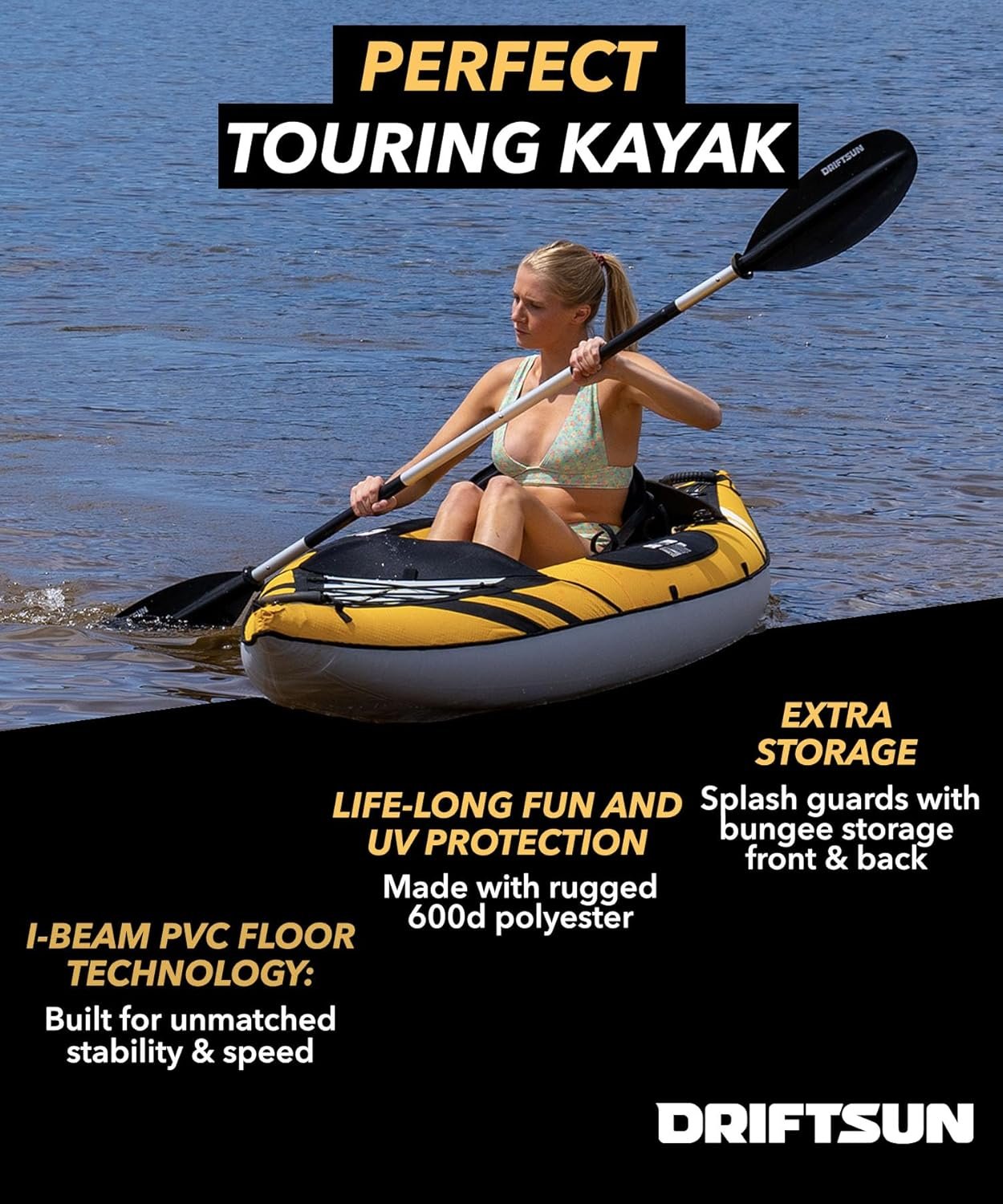 Driftsun Almanor Inflatable Kayak - Inflatable White Water Kayak - 1 and 2 Perso... - Image 3