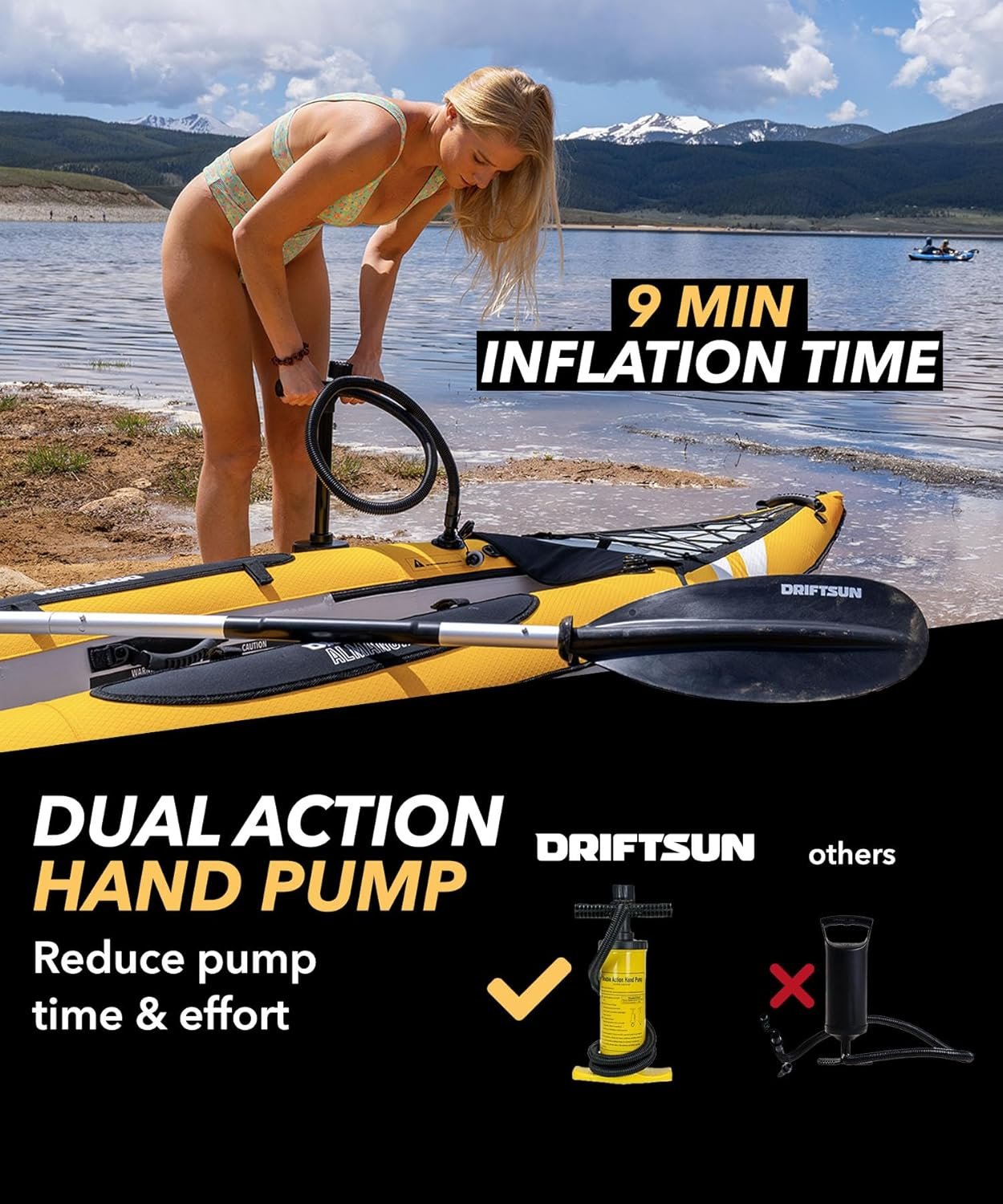 Driftsun Almanor Inflatable Kayak - Inflatable White Water Kayak - 1 and 2 Perso... - Image 6