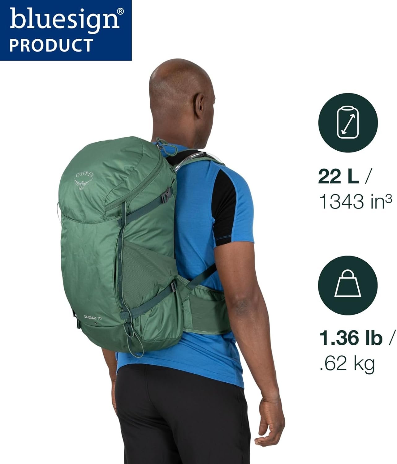 Osprey Skarab Men's Hiking Backpack with Hydraulics Reservoir - Image 3