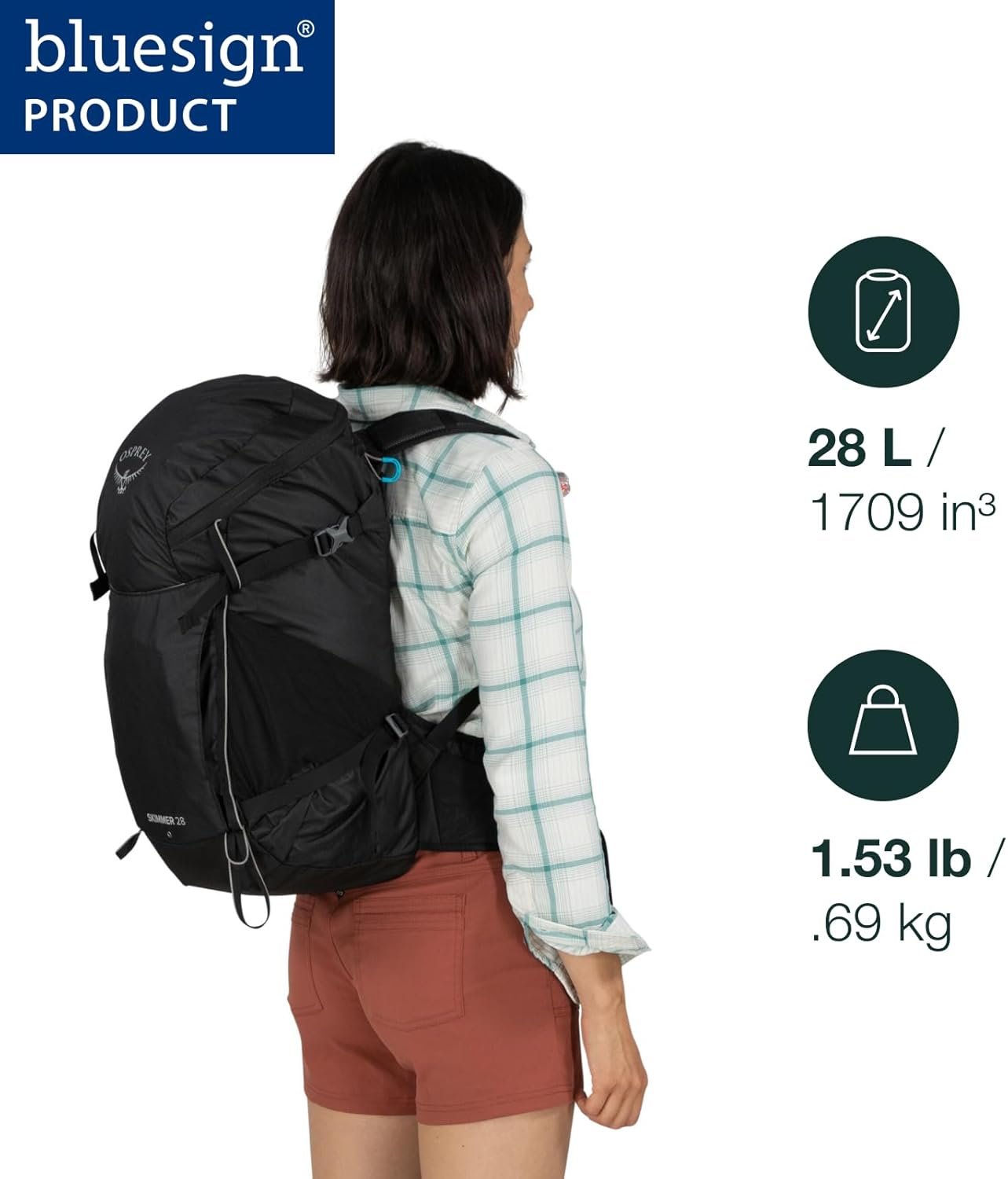 Osprey Skimmer 28L Women's Hiking Backpack with Hydraulics Reservoir, Coyote Bro... - Image 3