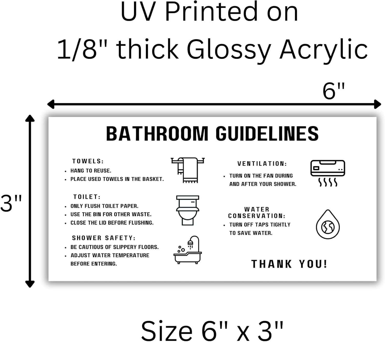 Vacation Rental Signs 6"x3". UV printed on acrylic. Each sign comes with double ... - Image 3