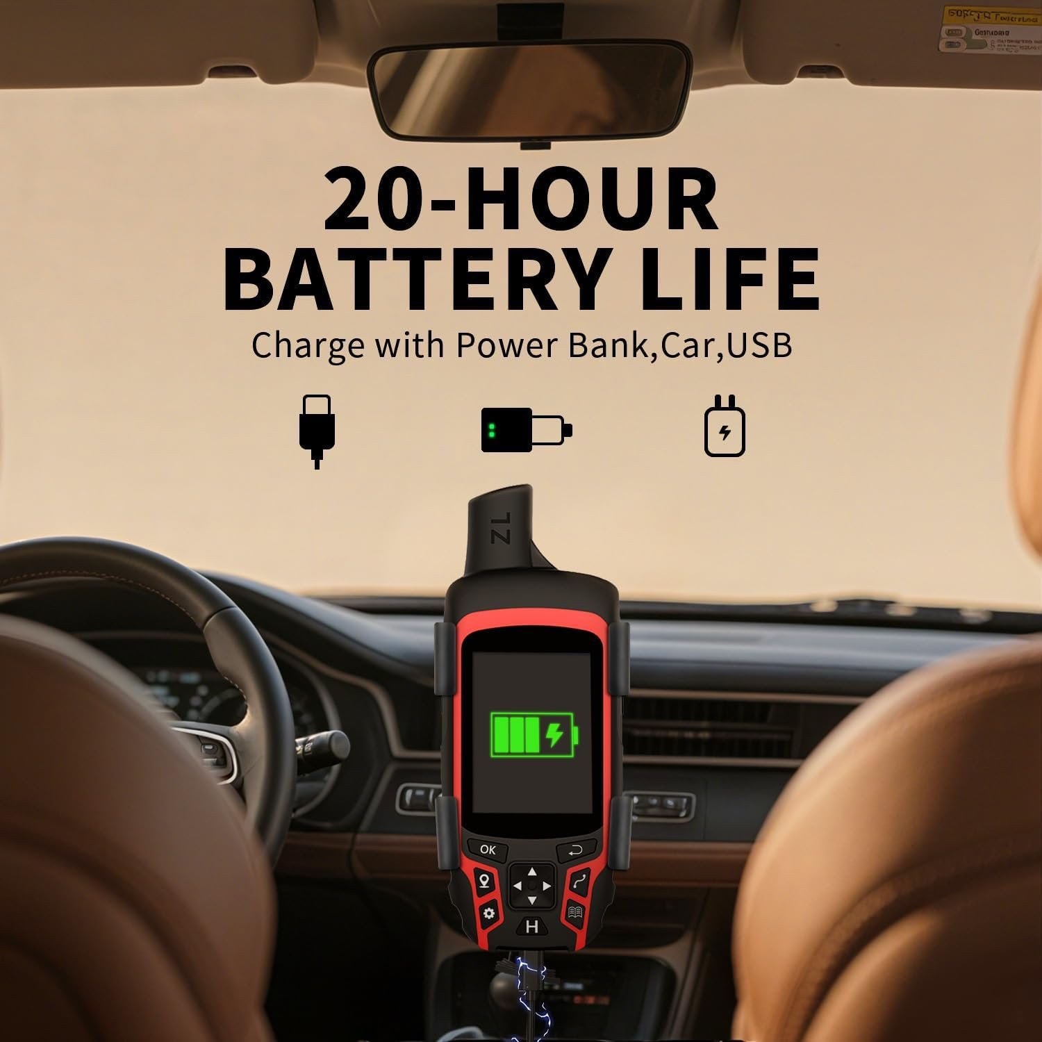 A6 Handheld GPS for Hiking, Rugged Waterproof GPS Navigator with 20 Hrs of Batte... - Image 7