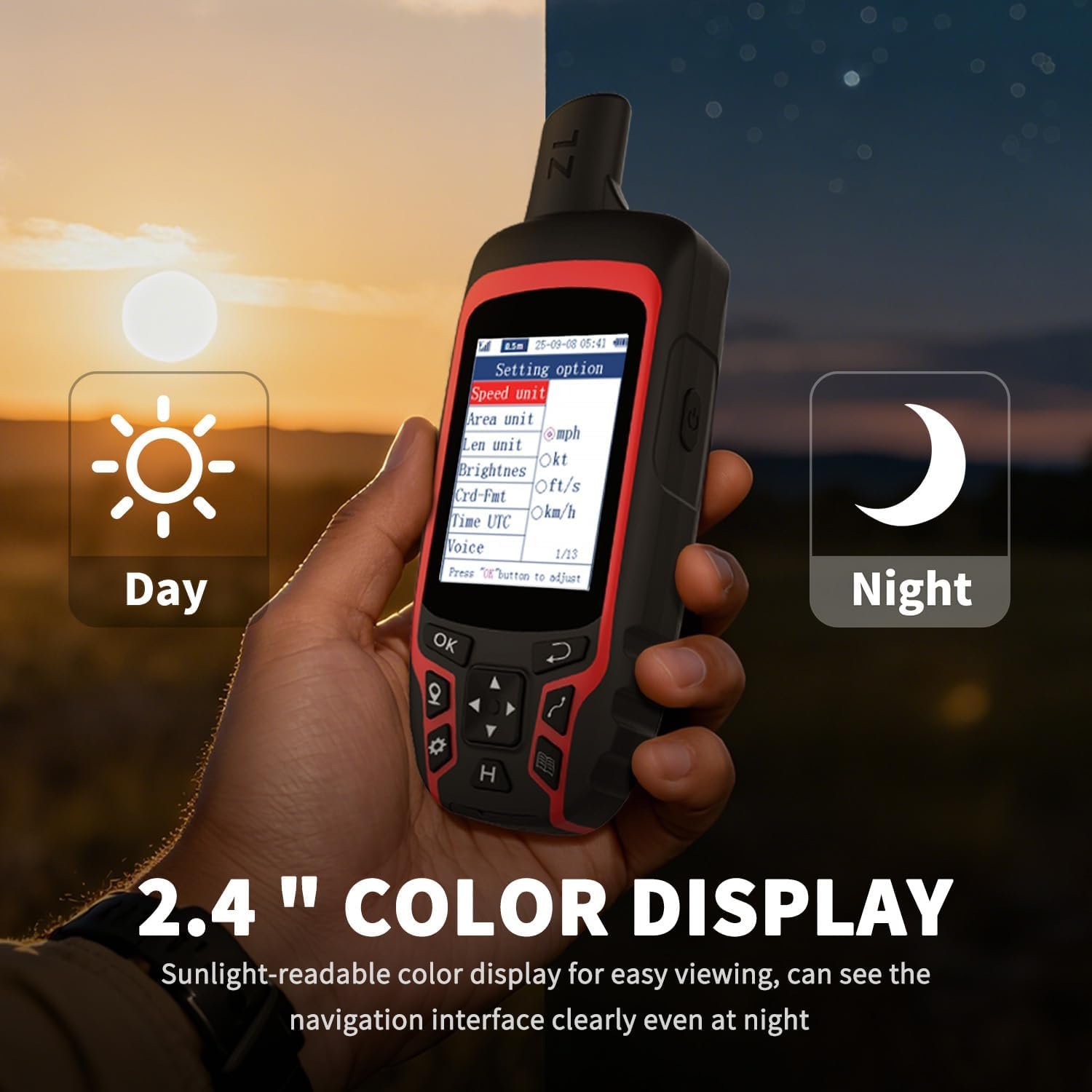 A6 Handheld GPS for Hiking, Rugged Waterproof GPS Navigator with 20 Hrs of Batte... - Image 8