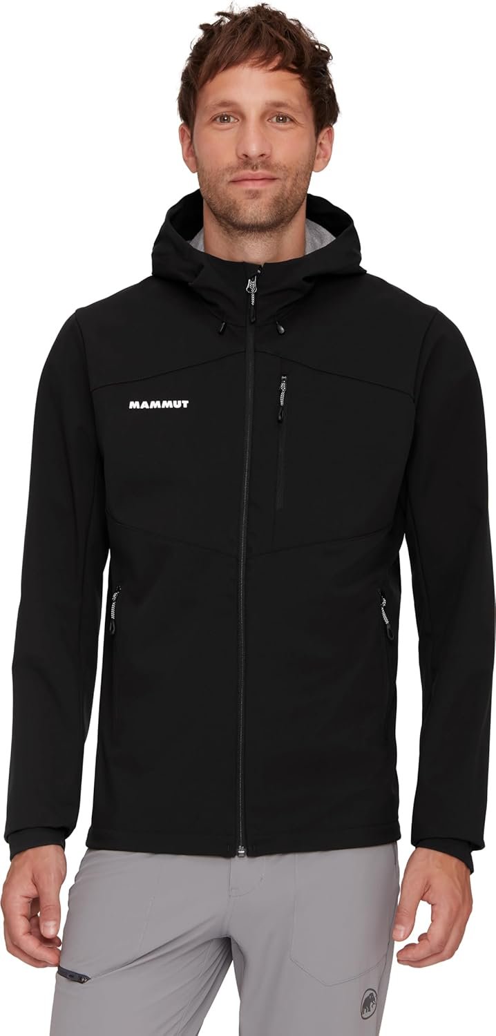 Mammut Mens Outdoor Softshell Hooded Jacket, Windproof and Water Resistant for H... - Image 3